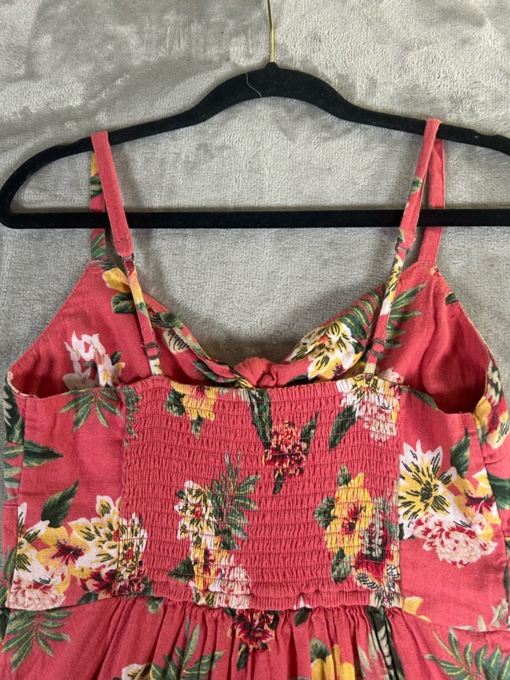 Hollister linen blend Pink Floral Tie-Front Mini Dress - Picture 7 of 12
